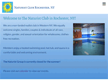 Tablet Screenshot of naturistrochester.org